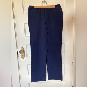 Lauren Ralph Lauren Women’s Navy Blue Pants Size 10 Straight Leg 95% Cotton